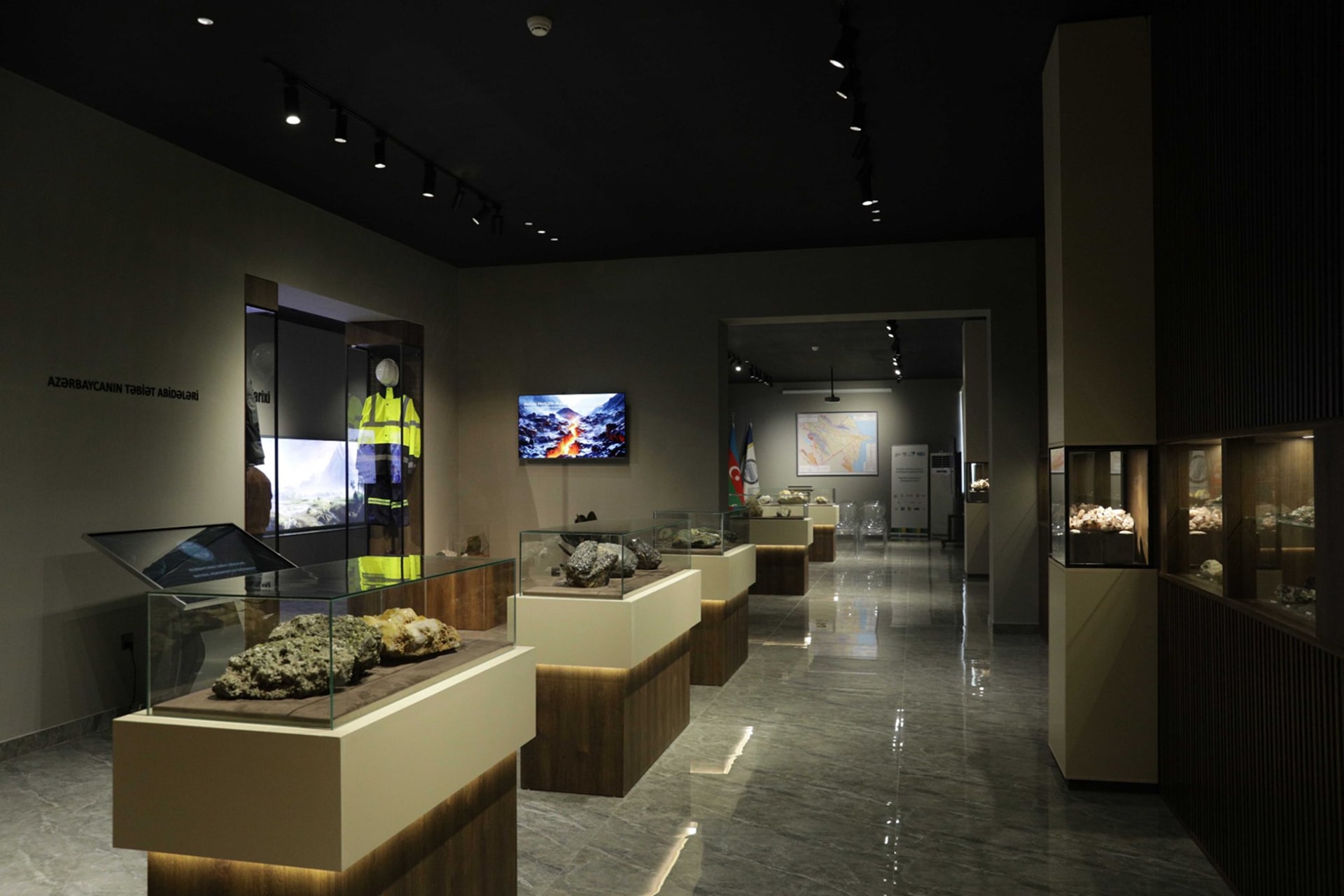 Overall modern exhibition design and material details