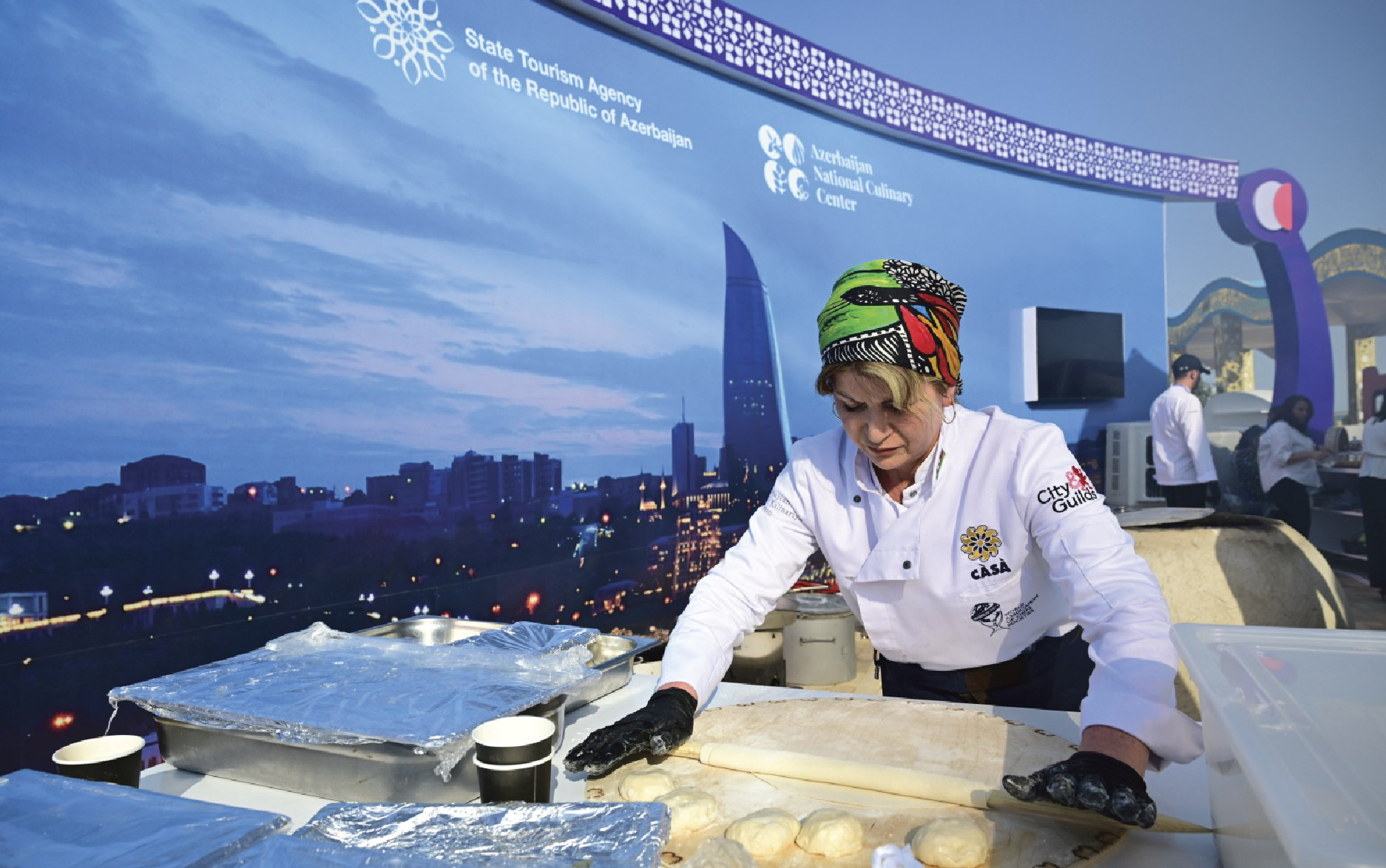 Officials and guests at the Azerbaijan National Day event